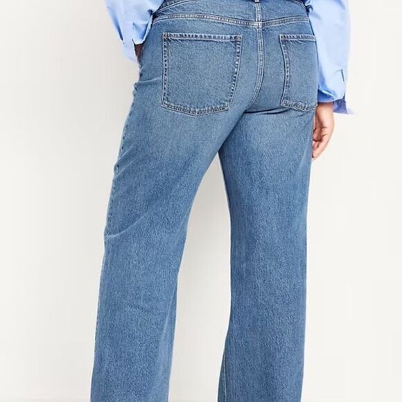 NWT Old Navy Mid Rise Wide Leg Jeans Plus Size 26 - Picture 2 of 9